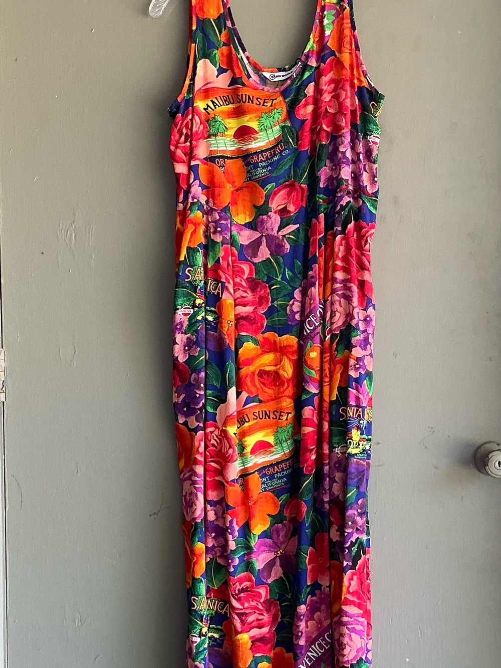 Jams World Tropical Floral Maxi Dress - Orange, Pink, Purple, Green